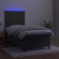 vidaXL Boxspringbett mit Matratze & LED Dunkelgrau 90x200 cm Samt vidaXL Boxspringbett mit Matratze & LED Dunkelgrau 90x200 cm Samt