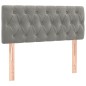 vidaXL Boxspringbett mit Matratze Hellgrau 90x200 cm Samt vidaXL Boxspringbett mit Matratze Hellgrau 90x200 cm Samt