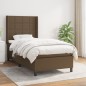 vidaXL Boxspringbett mit Matratze Dunkelbraun 90x200 cm Stoff vidaXL Boxspringbett mit Matratze Dunkelbraun 90x200 cm Stoff