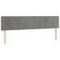 vidaXL Boxspringbett mit Matratze & LED Hellgrau 160x200 cm Samt vidaXL Boxspringbett mit Matratze & LED Hellgrau 160x200 cm Samt