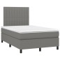 vidaXL Boxspringbett mit Matratze & LED Dunkelgrau 120x200 cm Stoff vidaXL Boxspringbett mit Matratze & LED Dunkelgrau 120x200 cm Stoff