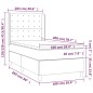 vidaXL Boxspringbett mit Matratze Dunkelbraun 100x200 cm Stoff vidaXL Boxspringbett mit Matratze Dunkelbraun 100x200 cm Stoff