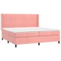 vidaXL Boxspringbett mit Matratze Rosa 200x200 cm Samt vidaXL Boxspringbett mit Matratze Rosa 200x200 cm Samt