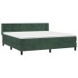 vidaXL Boxspringbett mit Matratze Dunkelgrün 160x200 cm Samt vidaXL Boxspringbett mit Matratze Dunkelgrün 160x200 cm Samt