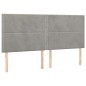 vidaXL Boxspringbett mit Matratze & LED Hellgrau 180x200 cm Samt vidaXL Boxspringbett mit Matratze & LED Hellgrau 180x200 cm Samt