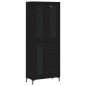 vidaXL Highboard Schwarz 69,5x34x180 cm Holzwerkstoff vidaXL Highboard Schwarz 69,5x34x180 cm Holzwerkstoff