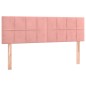 vidaXL Boxspringbett mit Matratze Rosa 140x200 cm Samt vidaXL Boxspringbett mit Matratze Rosa 140x200 cm Samt