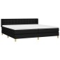 vidaXL Boxspringbett mit Matratze Schwarz 160x200 cm Stoff vidaXL Boxspringbett mit Matratze Schwarz 160x200 cm Stoff