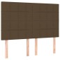 vidaXL Boxspringbett mit Matratze & LED Dunkelbraun 140x190 cm Stoff vidaXL Boxspringbett mit Matratze & LED Dunkelbraun 140x190 cm Stoff