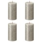 Bolsius Rustikale Stumpenkerzen Shimmer 4 Stk. 130x68 mm Champagner Bolsius Rustikale Stumpenkerzen Shimmer 4 Stk. 130x68 mm Champagner