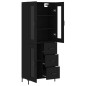 vidaXL Highboard Schwarz 69,5x34x180 cm Holzwerkstoff vidaXL Highboard Schwarz 69,5x34x180 cm Holzwerkstoff