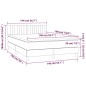 vidaXL Boxspringbett mit Matratze & LED Schwarz 140x190 cm Stoff vidaXL Boxspringbett mit Matratze & LED Schwarz 140x190 cm Stoff
