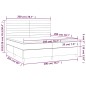 vidaXL Boxspringbett mit Matratze & LED Dunkelgrau 200x200 cm Stoff vidaXL Boxspringbett mit Matratze & LED Dunkelgrau 200x200 cm Stoff