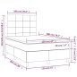 vidaXL Boxspringbett mit Matratze & LED Dunkelbraun 120x200 cm Stoff vidaXL Boxspringbett mit Matratze & LED Dunkelbraun 120x200 cm Stoff