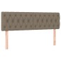 vidaXL Boxspringbett mit Matratze & LED Taupe 140x190 cm Stoff