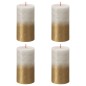 Bolsius Rustikale Stumpenkerzen 4 Stk. 130x68 mm Sandgrau und Golden Bolsius Rustikale Stumpenkerzen 4 Stk. 130x68 mm Sandgrau und Golden