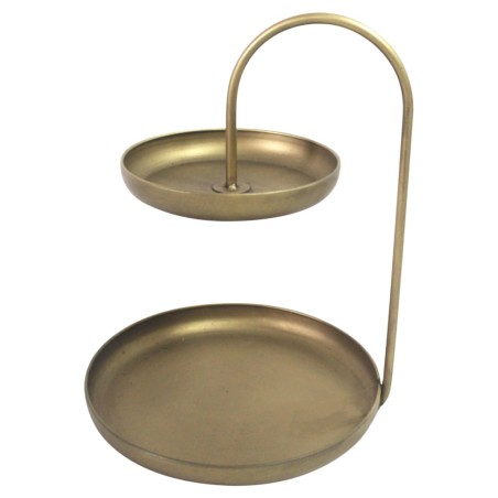 Lesli Living 2-stöckige Etagere Julie 31x30x40 cm Gold