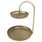 Lesli Living 2-stöckige Etagere Julie 31x30x40 cm Gold Lesli Living 2-stöckige Etagere Julie 31x30x40 cm Gold