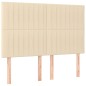 vidaXL Boxspringbett mit Matratze & LED Creme 140x200 cm Stoff vidaXL Boxspringbett mit Matratze & LED Creme 140x200 cm Stoff