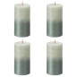 Bolsius Rustikale Stumpenkerzen 4 Stk. 130x68 mm Nebelgrün Oxidblau Bolsius Rustikale Stumpenkerzen 4 Stk. 130x68 mm Nebelgrün Oxidblau