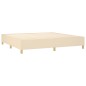 vidaXL Boxspringbett mit Matratze Creme 200x200 cm Stoff vidaXL Boxspringbett mit Matratze Creme 200x200 cm Stoff