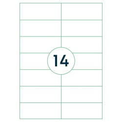 rillprint Selbstklebende Aufkleber Etiketten 105x42,4 mm 500 Blatt Weiß