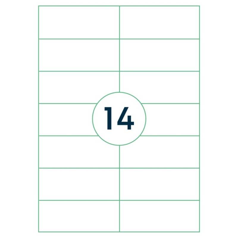 rillprint Selbstklebende Aufkleber Etiketten 105x42,4 mm 500 Blatt Weiß rillprint Selbstklebende Aufkleber Etiketten 105x42,4 mm 500 Blatt Weiß