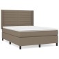 vidaXL Boxspringbett mit Matratze Taupe 140x200 cm Stoff vidaXL Boxspringbett mit Matratze Taupe 140x200 cm Stoff