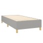 vidaXL Boxspringbett mit Matratze & LED Hellgrau 100x200 cm Stoff vidaXL Boxspringbett mit Matratze & LED Hellgrau 100x200 cm Stoff