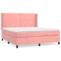 vidaXL Boxspringbett mit Matratze Rosa 180x200 cm Samt vidaXL Boxspringbett mit Matratze Rosa 180x200 cm Samt