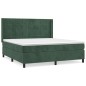 vidaXL Boxspringbett mit Matratze Dunkelgrün 160x200 cm Samt vidaXL Boxspringbett mit Matratze Dunkelgrün 160x200 cm Samt