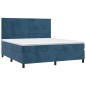 vidaXL Boxspringbett mit Matratze & LED Dunkelblau 180x200 cm Samt vidaXL Boxspringbett mit Matratze & LED Dunkelblau 180x200 cm Samt