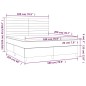 vidaXL Boxspringbett mit Matratze & LED Dunkelblau 180x200 cm Samt vidaXL Boxspringbett mit Matratze & LED Dunkelblau 180x200 cm Samt