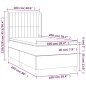 vidaXL Boxspringbett mit Matratze Hellgrau 100x200 cm Stoff vidaXL Boxspringbett mit Matratze Hellgrau 100x200 cm Stoff