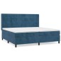 vidaXL Boxspringbett mit Matratze Dunkelblau 200x200 cm Samt vidaXL Boxspringbett mit Matratze Dunkelblau 200x200 cm Samt