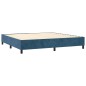 vidaXL Boxspringbett mit Matratze Dunkelblau 200x200 cm Samt vidaXL Boxspringbett mit Matratze Dunkelblau 200x200 cm Samt