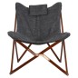 Lesli Living Butterfly-Stuhl 73x85x95 cm Grau und Braun Lesli Living Butterfly-Stuhl 73x85x95 cm Grau und Braun