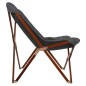 Lesli Living Butterfly-Stuhl 73x85x95 cm Grau und Braun Lesli Living Butterfly-Stuhl 73x85x95 cm Grau und Braun