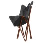Lesli Living Butterfly-Stuhl 73x85x95 cm Grau und Braun Lesli Living Butterfly-Stuhl 73x85x95 cm Grau und Braun