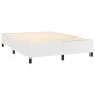 vidaXL Boxspringbett mit Matratze Weiß 140x200 cm Kunstleder vidaXL Boxspringbett mit Matratze Weiß 140x200 cm Kunstleder