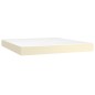 vidaXL Boxspringbett mit Matratze Creme 160x200 cm Kunstleder vidaXL Boxspringbett mit Matratze Creme 160x200 cm Kunstleder
