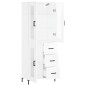 Highboard Hochglanz-Weiß 69,5x34x180 cm Holzwerkstoff Highboard Hochglanz-Weiß 69,5x34x180 cm Holzwerkstoff