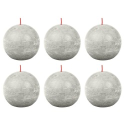 Bolsius Rustikale Kugelkerzen Shine 6 Stk. 76x71 mm Sandgrau