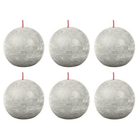 Bolsius Rustikale Kugelkerzen Shine 6 Stk. 76x71 mm Sandgrau