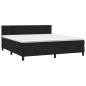 vidaXL Boxspringbett mit Matratze & LED Schwarz 180x200 cm Samt vidaXL Boxspringbett mit Matratze & LED Schwarz 180x200 cm Samt