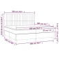vidaXL Boxspringbett mit Matratze & LED Dunkelgrau 200x200 cm Stoff vidaXL Boxspringbett mit Matratze & LED Dunkelgrau 200x200 cm Stoff