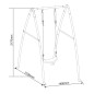 AXI Einzelschaukel Metall 210x140x217 cm Schwarz AXI Einzelschaukel Metall 210x140x217 cm Schwarz
