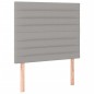 vidaXL Boxspringbett mit Matratze & LED Hellgrau 80x200 cm Stoff vidaXL Boxspringbett mit Matratze & LED Hellgrau 80x200 cm Stoff