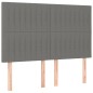 vidaXL Boxspringbett mit Matratze & LED Dunkelgrau 140x190 cm Stoff vidaXL Boxspringbett mit Matratze & LED Dunkelgrau 140x190 cm Stoff