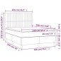 vidaXL Boxspringbett mit Matratze & LED Dunkelgrau 140x190 cm Stoff vidaXL Boxspringbett mit Matratze & LED Dunkelgrau 140x190 cm Stoff